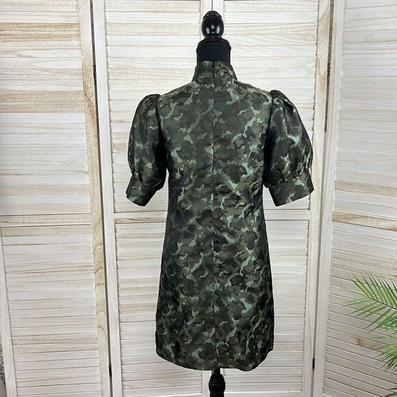 SEN Puff Sleeve Camo Mini Dress Medium - Picture 8 of 14